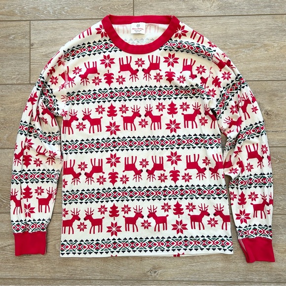 Hanna Andersson Other - Hanna Andersson Adults Reindeer Faire Isle Pajama Top Sz Medium Long Sleeve